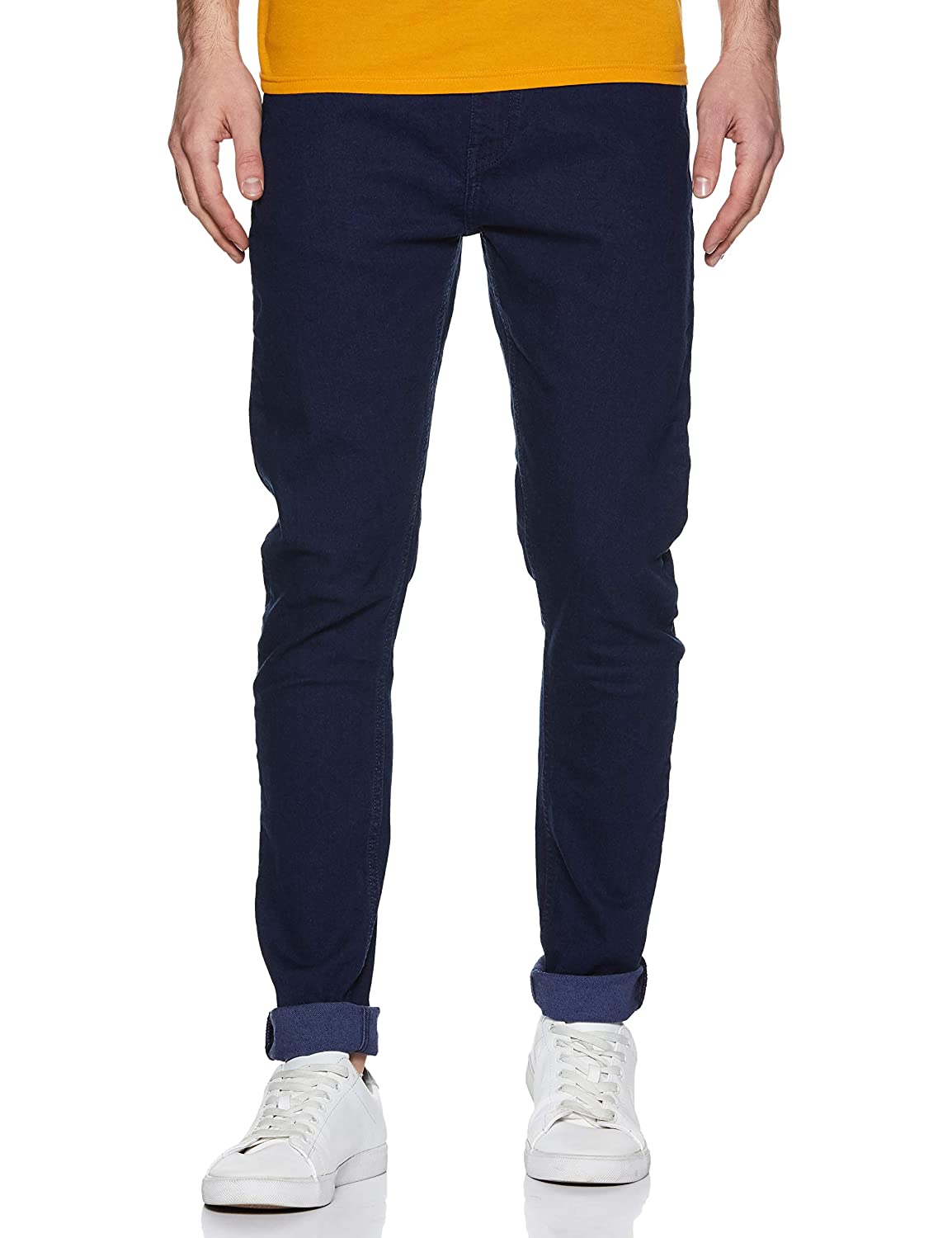 Symbol Men's Carrot Fit Stretchable Jeans (SYMCOM-06-CR Dark Blue)